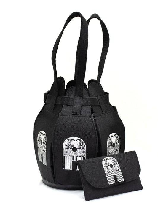 Black with White Comb Design Guard Bag