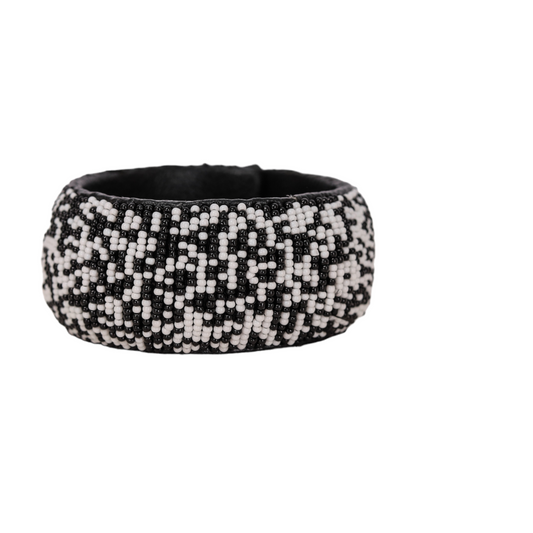 Black & White Leather Bracelet