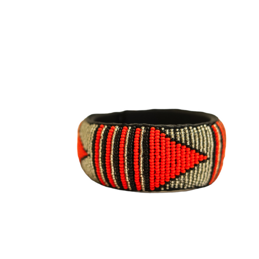 Red, Black & Silver Bracelet