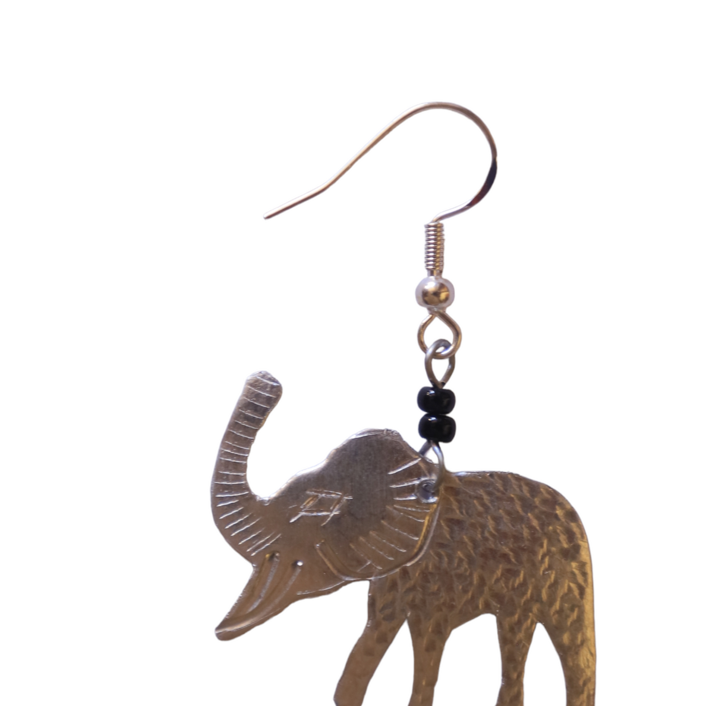 Brass Mini Elephant Earrings