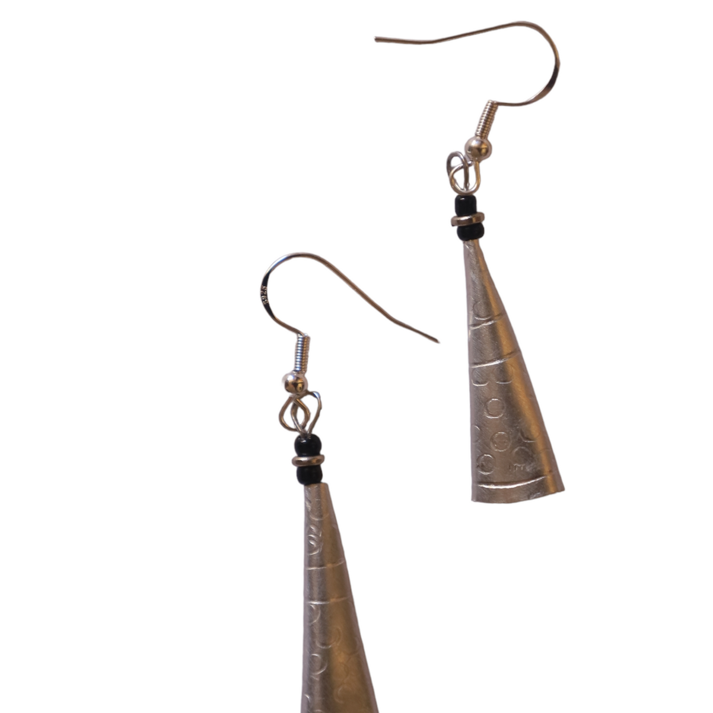 Small Funnel Brass Earrings