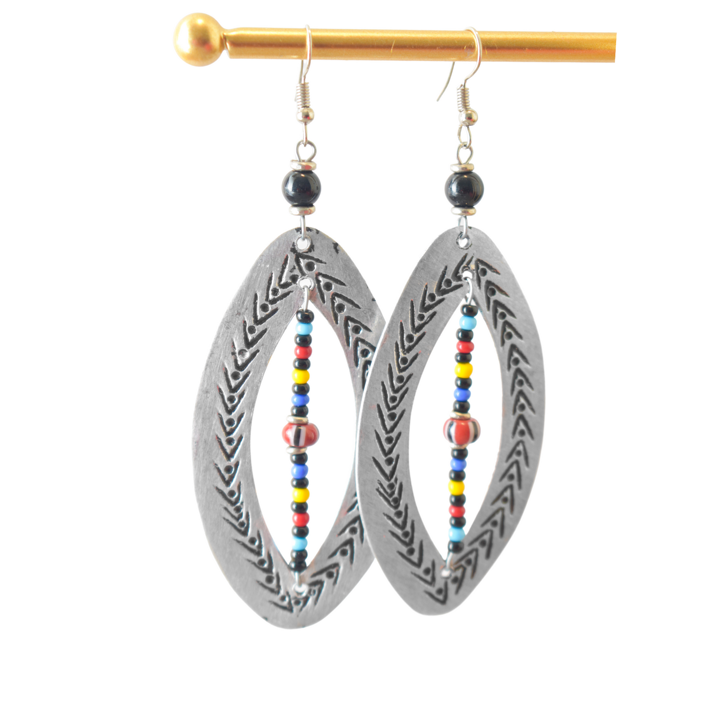 Mabati and Maasai beads Eaarings