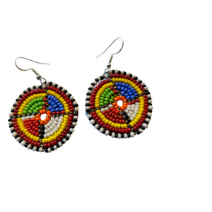Small Round Masai Beads Earrings