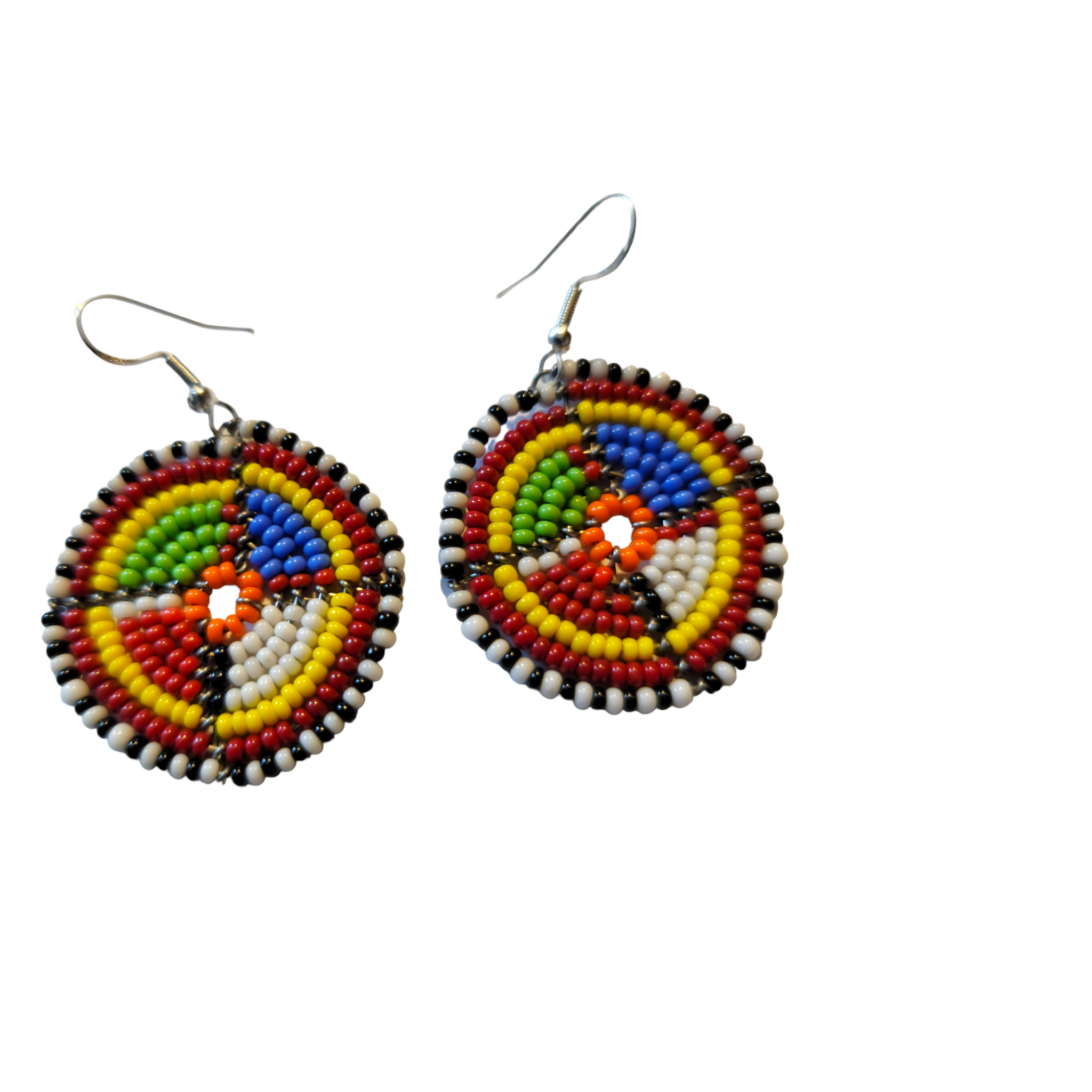 Small Round Masai Beads Earrings marykuria