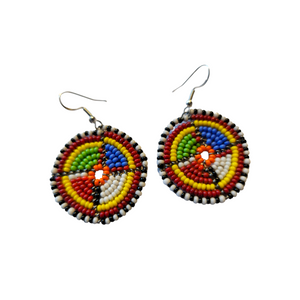 Small Round Masai Beads Earrings