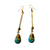 Turquoise & Brass Earrings