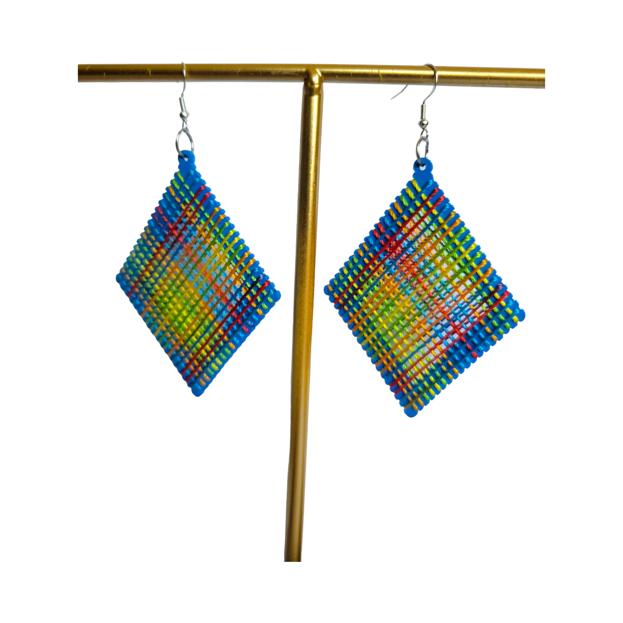 Blue Threaded Earrings marykuria