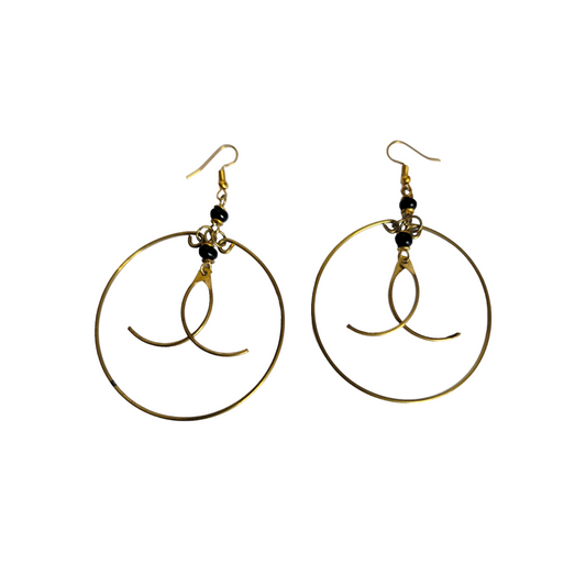 Brass Hoops w/ Arches