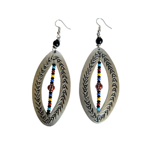 Mabati and Maasai beads Eaarings