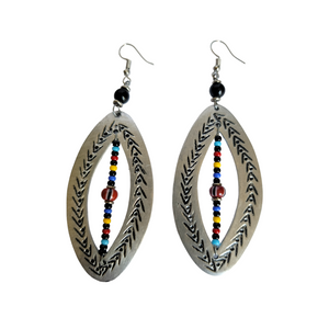 Mabati and Maasai beads Eaarings