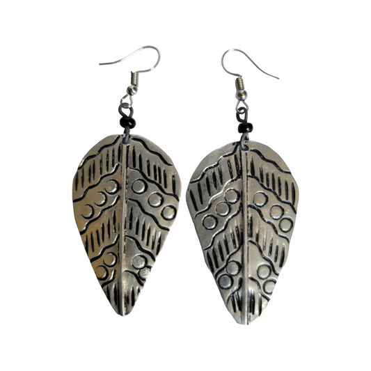 Mabati Leaf Earrings