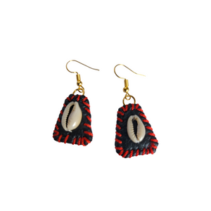 Red XSmall Leather Earrings