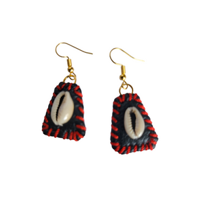 Red XSmall Leather Earrings