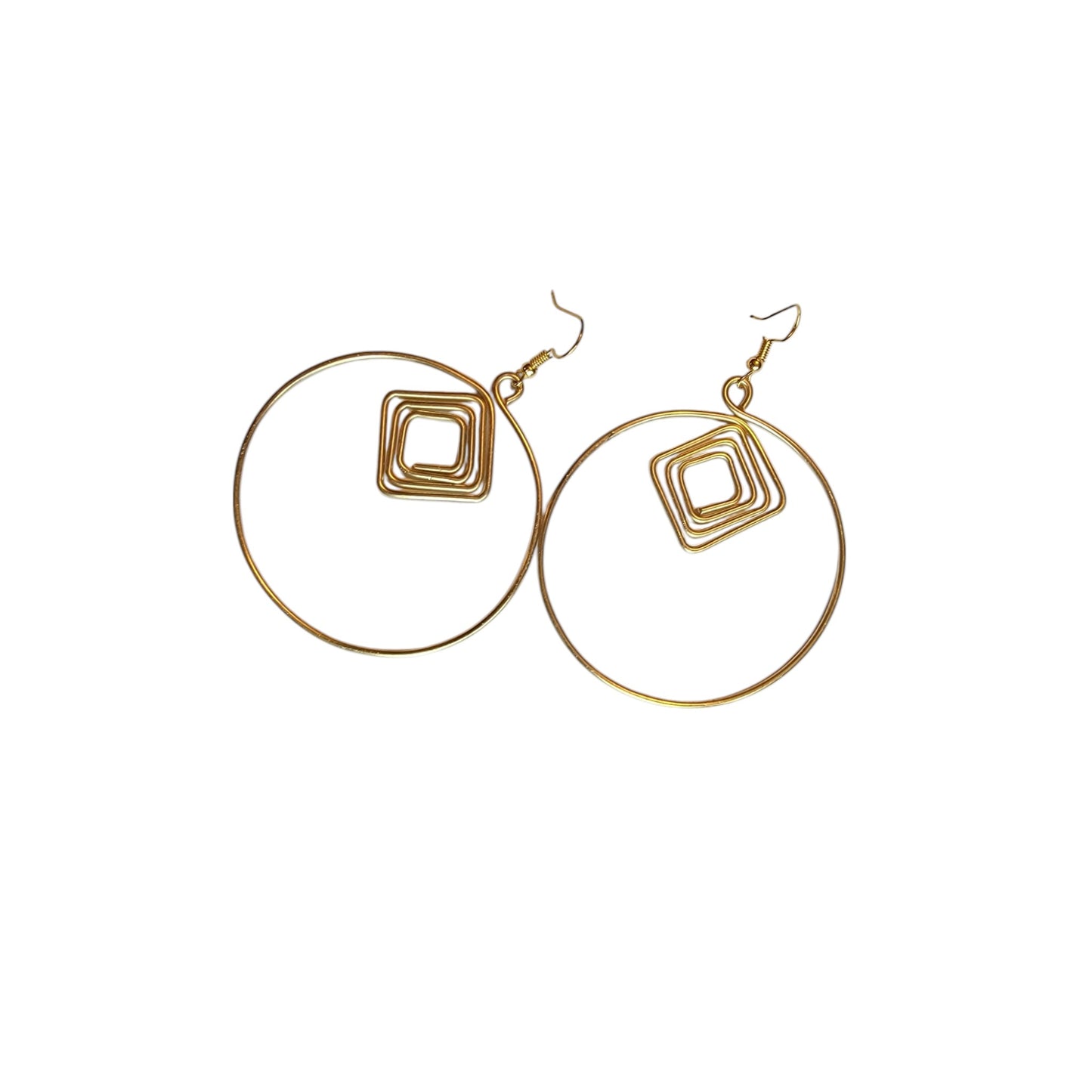 Brass Hoops W/ square coil