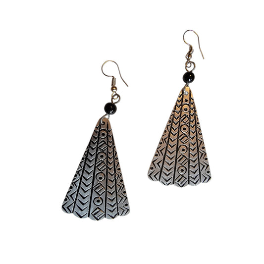Decorated Mabati Umbrella Earrings