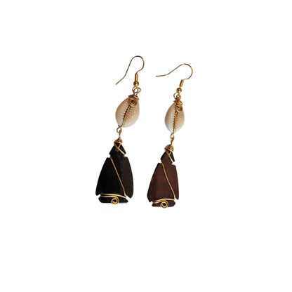 Bone W/ Cowrie Shell and Brass