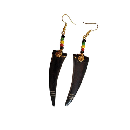Horn Shaped Bone Earrings