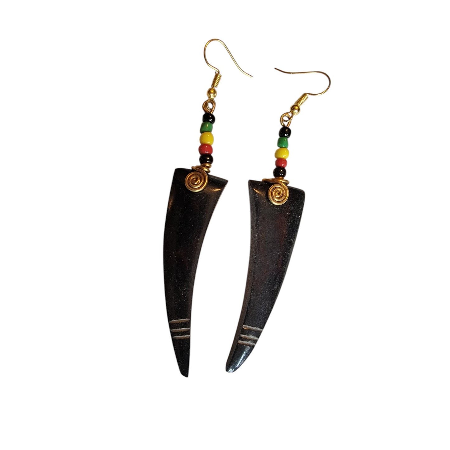 Horn Shaped Bone Earrings