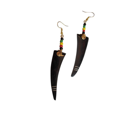 Horn Shaped Bone Earrings