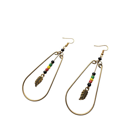 Brass Rasta Earrings