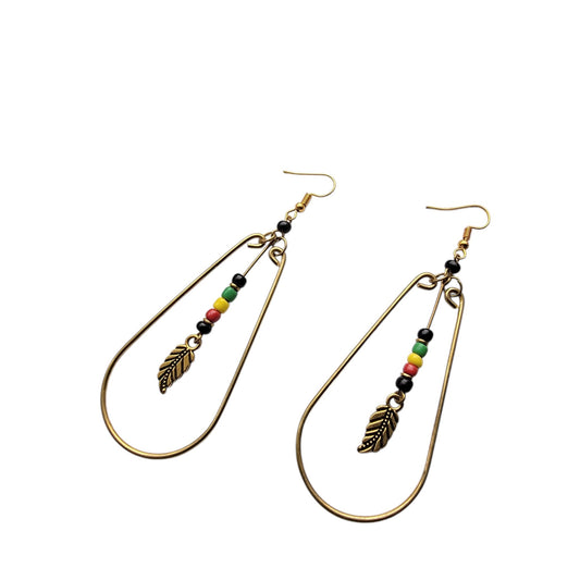 Brass Rasta Earrings