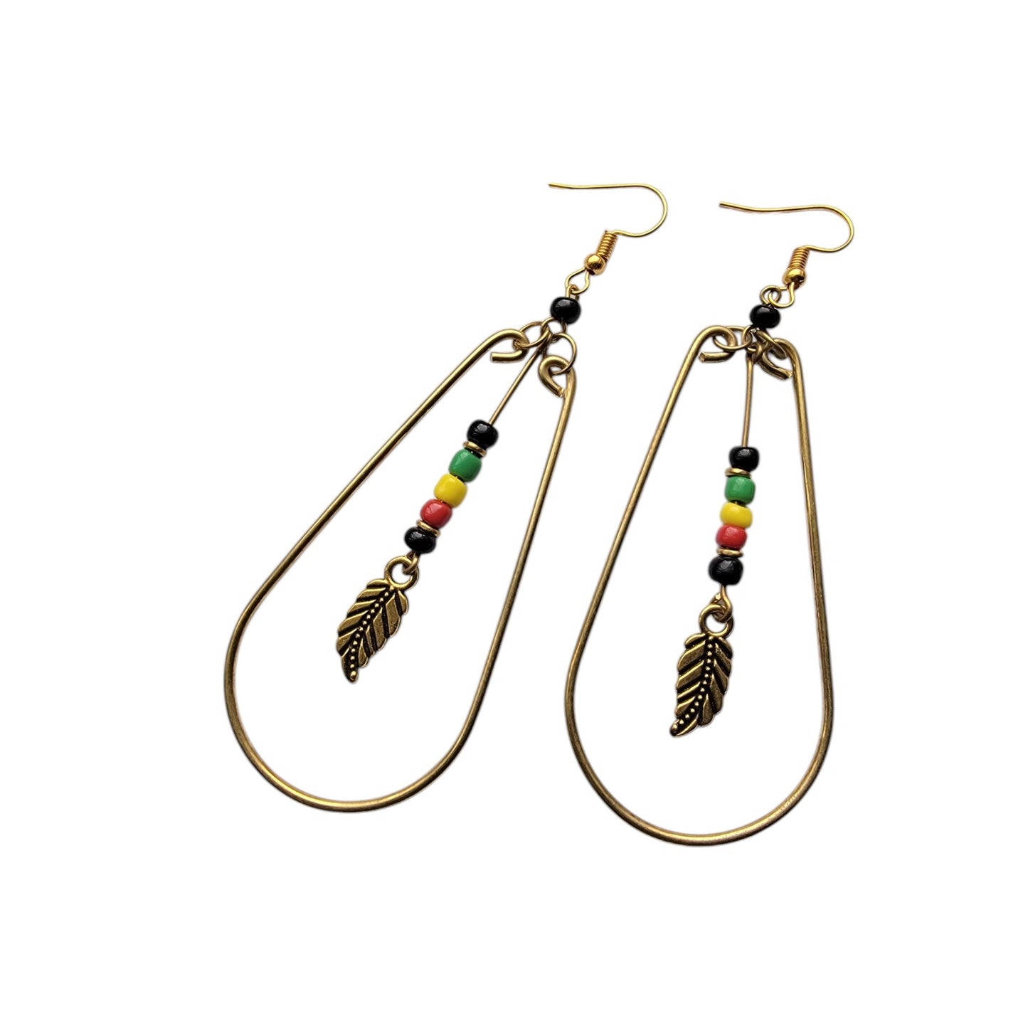 Brass Rasta Earrings
