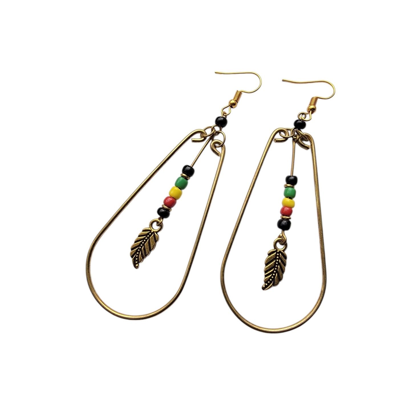 Brass Rasta Earrings