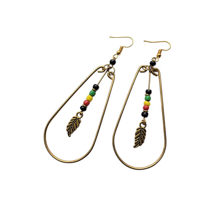Brass Rasta Earrings