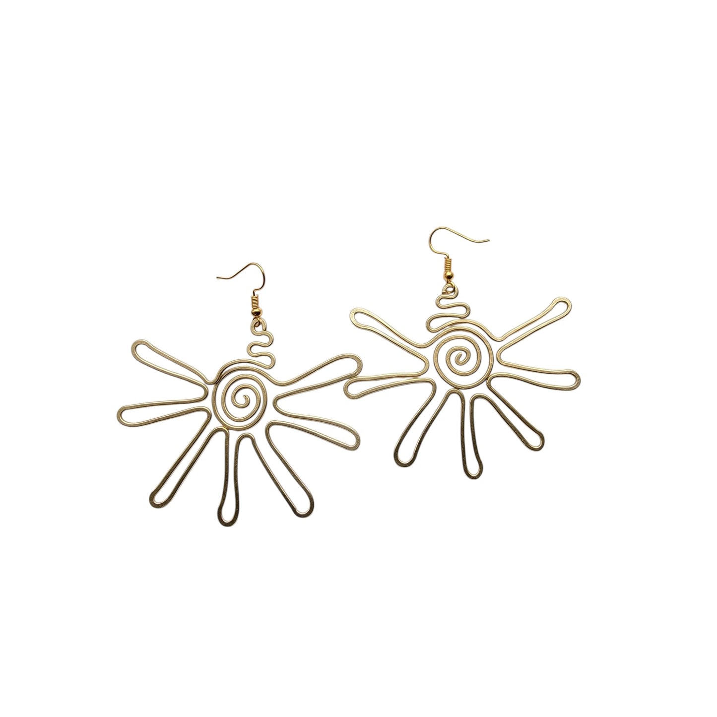 Brass Octopus Earrings