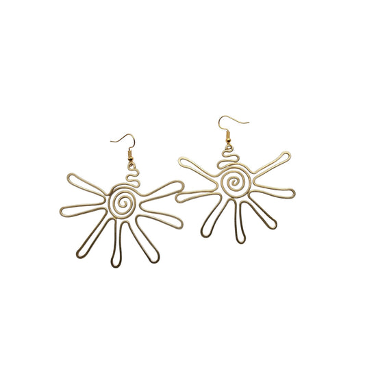 Brass Octopus Earrings