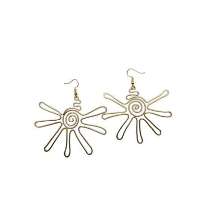 Brass Octopus Earrings