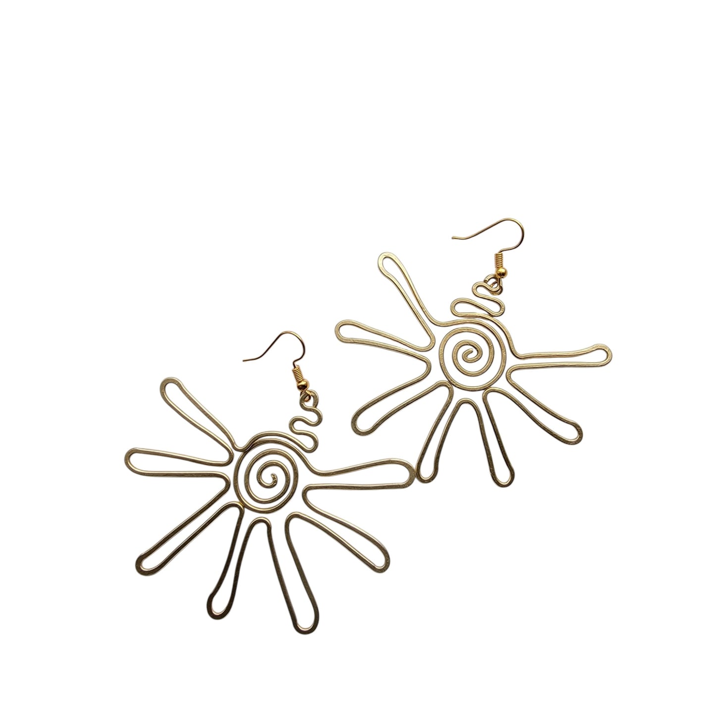 Brass Octopus Earrings