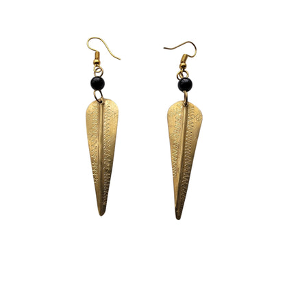 Brass Leaf Earrings