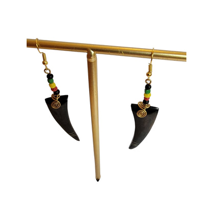 Horn Shaped Bone Earrings