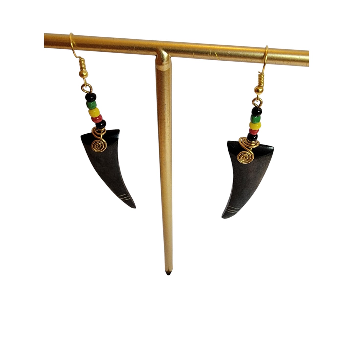 Horn Shaped Bone Earrings