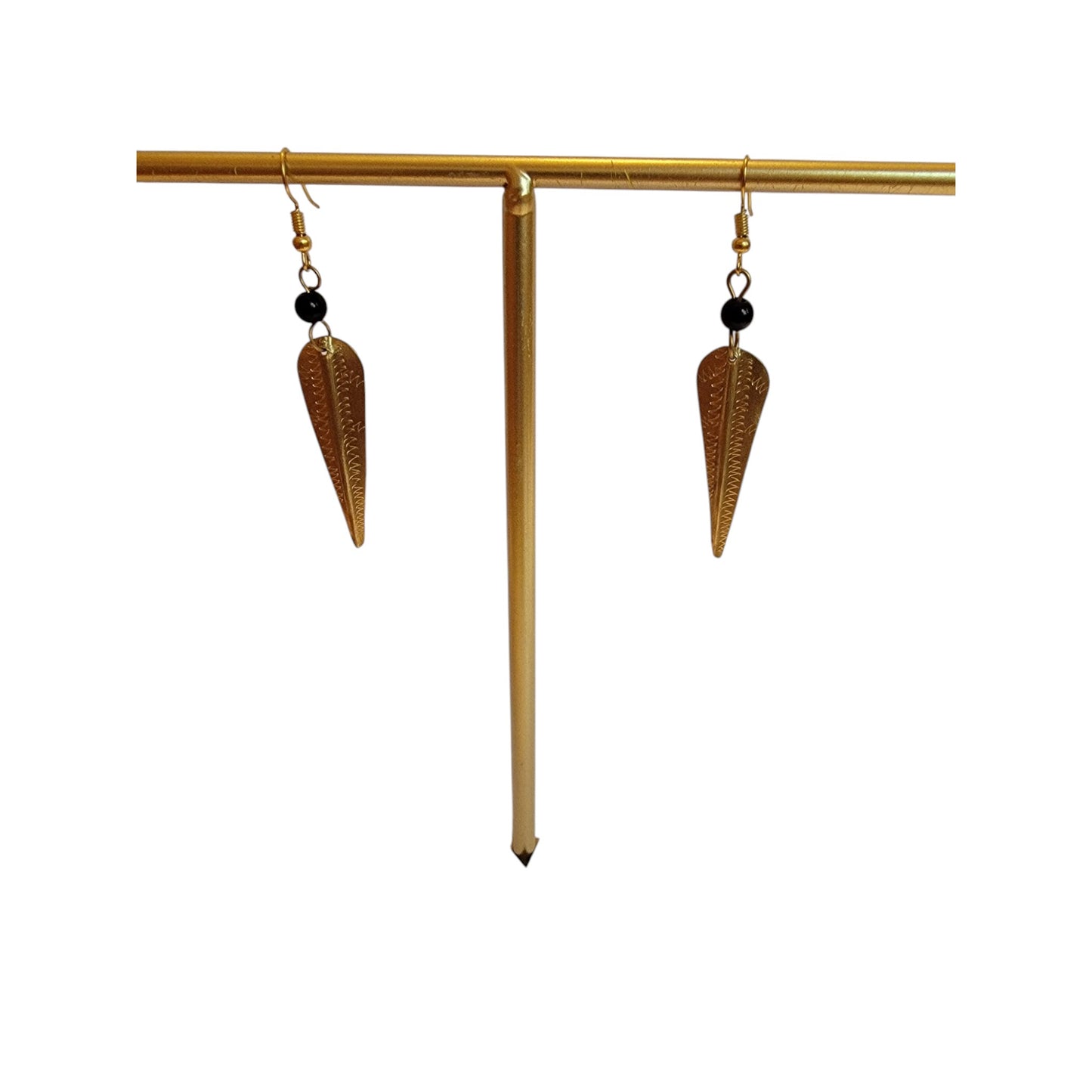Brass Leaf Earrings