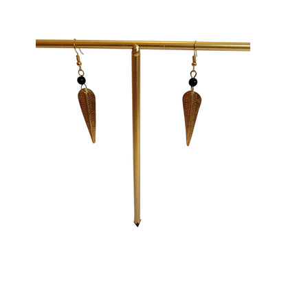 Brass Leaf Earrings