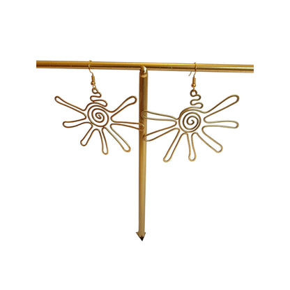 Brass Octopus Earrings