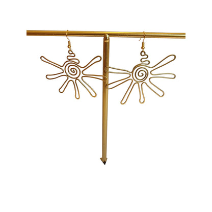 Brass Octopus Earrings