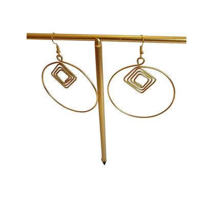 Brass Hoops W/ square coil