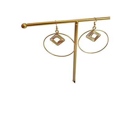 Brass Hoops W/ square coil