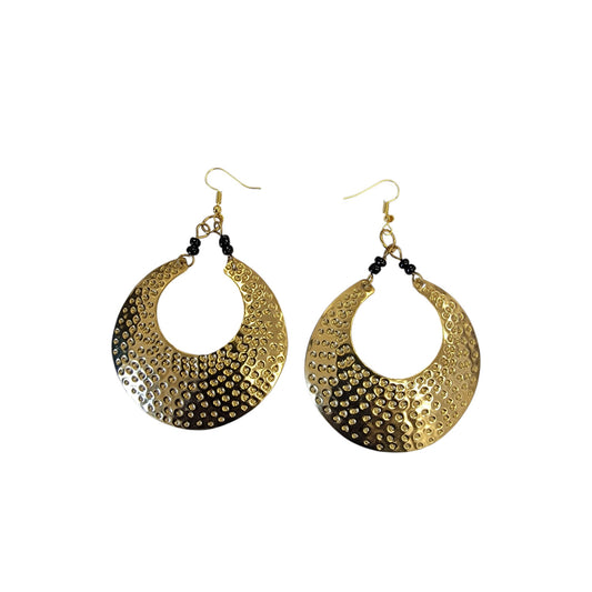 Hobo Shaped Brass Earrings