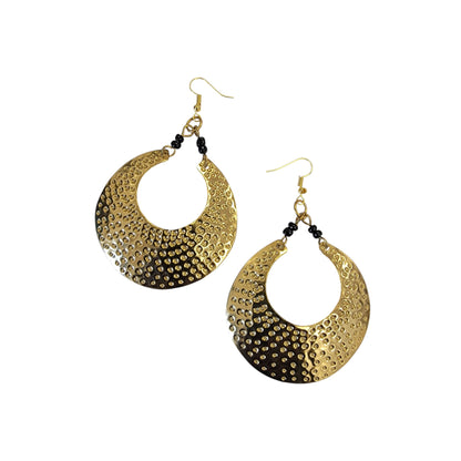 Hobo Shaped Brass Earrings