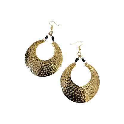 Hobo Shaped Brass Earrings