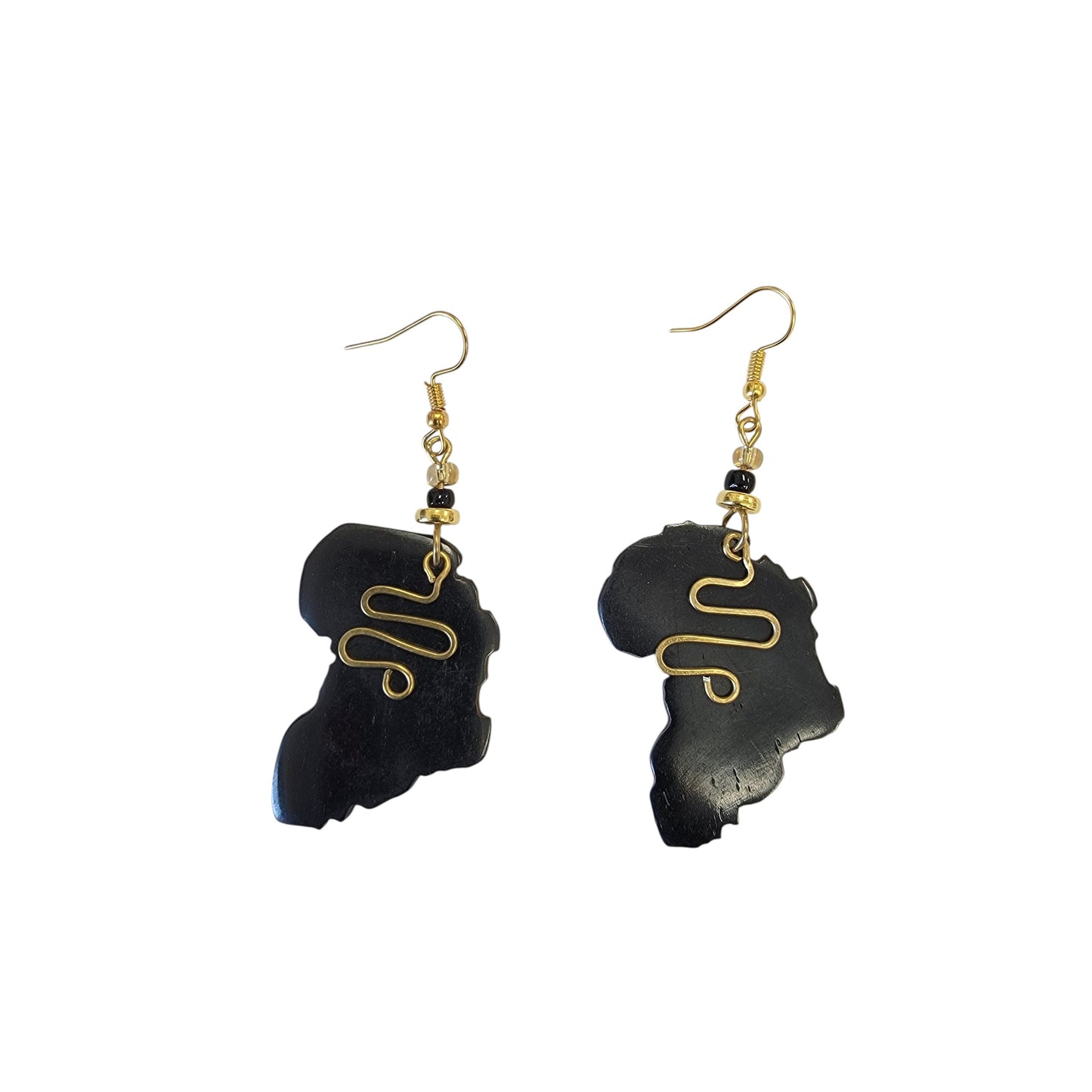 Africa W/ Brass Decoration