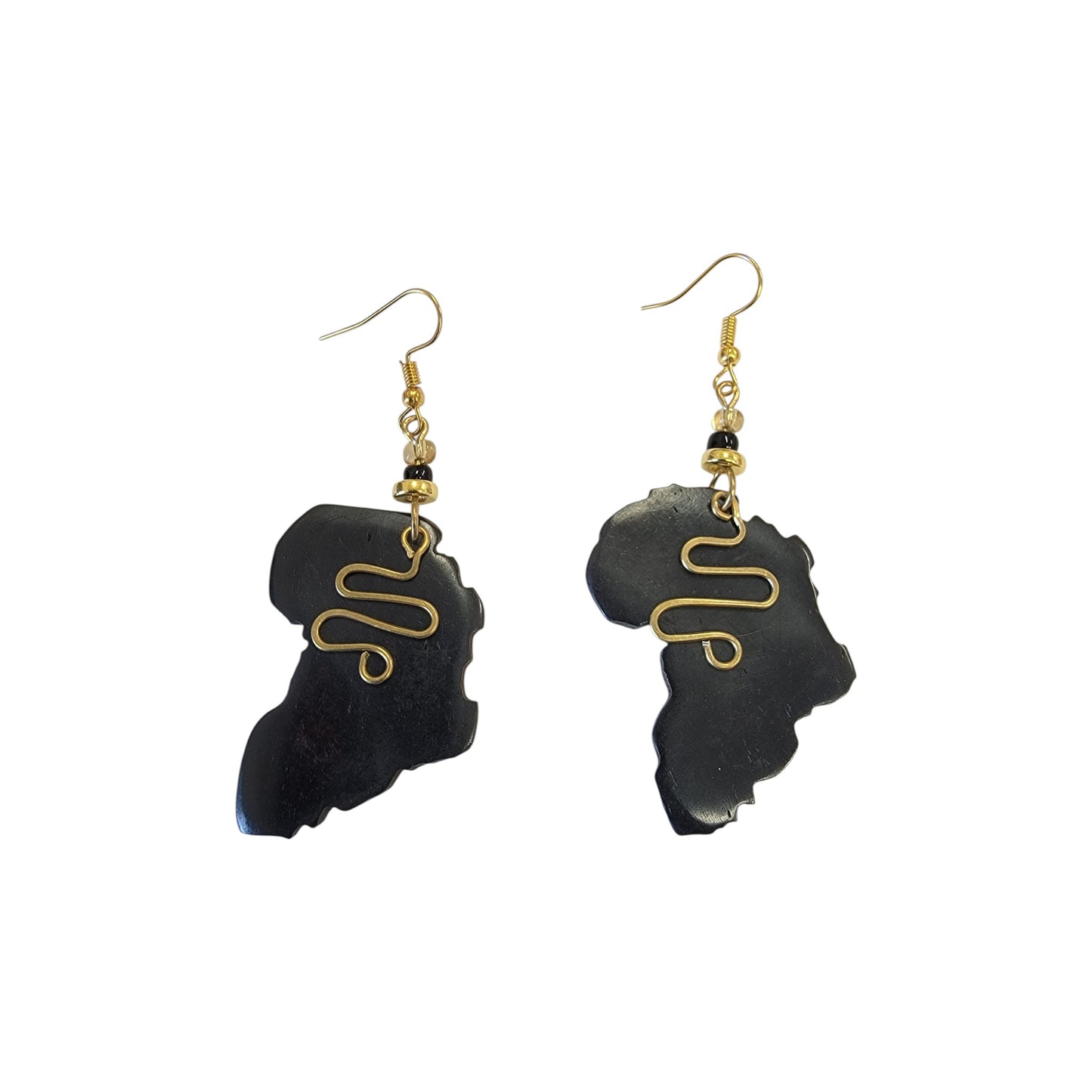 Africa W/ Brass Decoration