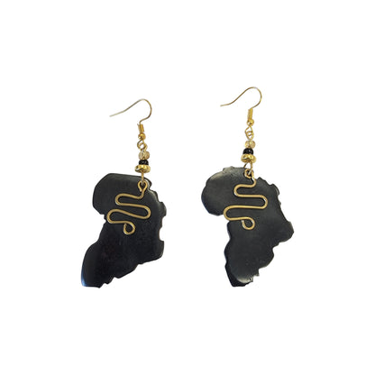 Africa W/ Brass Decoration