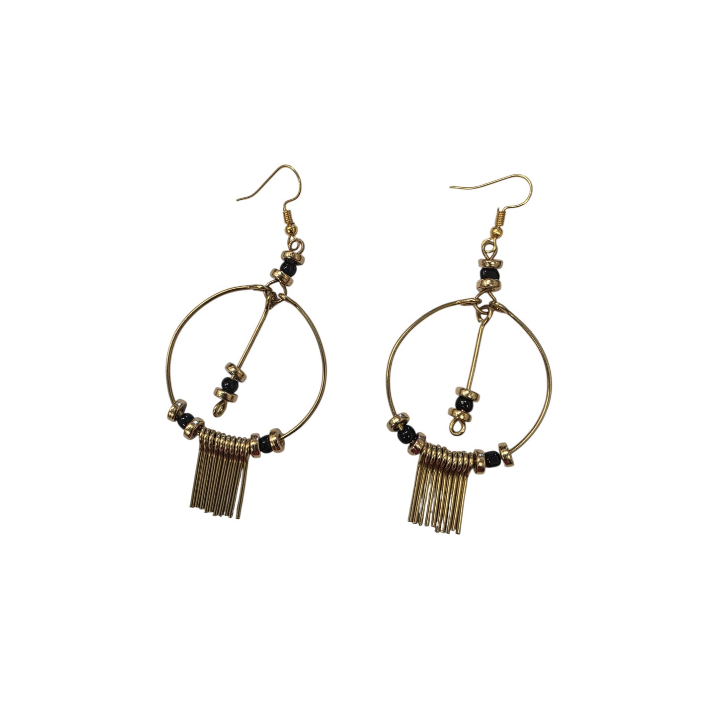 Brass Hoops  With Chimes & Beads