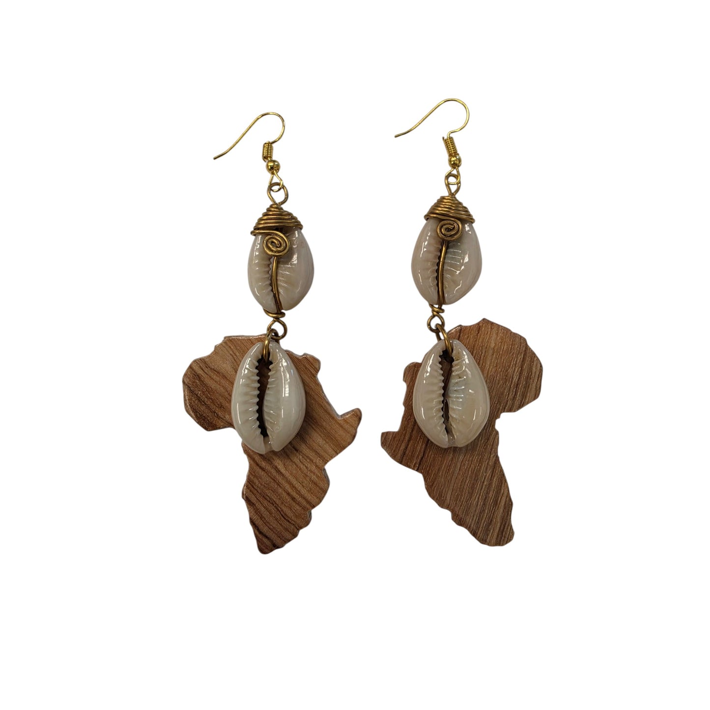 Wooden Africa W/ Shells