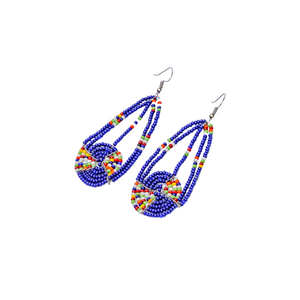 Blue Masai Beaded Earrings